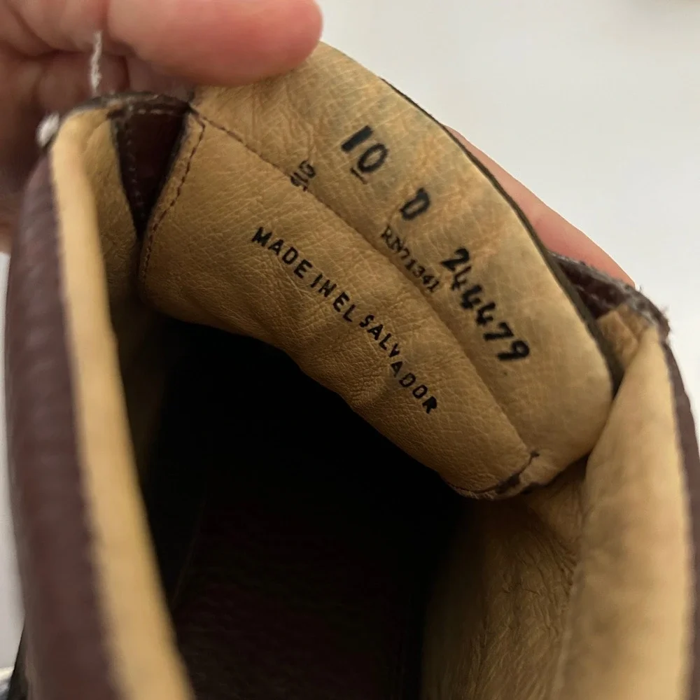 L.L. Bean Eastport Chukka Boots Men 10 D Brown Leather Lug Sole Moc Toe 244479